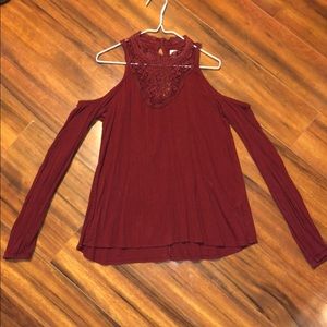 Red Off The Shoulder Top